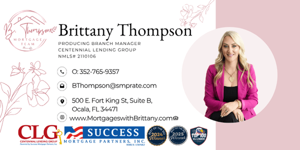 Brittany Thompson, Producing Branch Manager, Centennial Lending Group — contact card